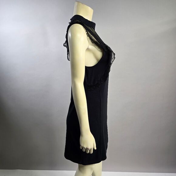Free people large dress black with lace detail EUC - Picture 4 of 4
